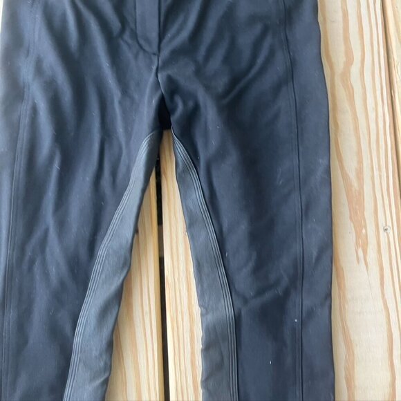 Theory Fixture Ponte Leather Trim Ankle Zip Riding Pants 6 - Picture 6 of 11